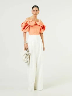 Off-Shoulder-Top Orange