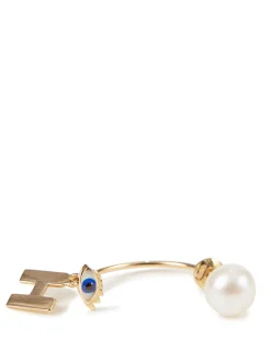 Ohrring 'Micro Eye H' Gelbgold