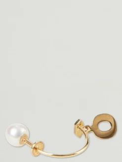 Ohrring 'Micro Lips O' Gelbgold