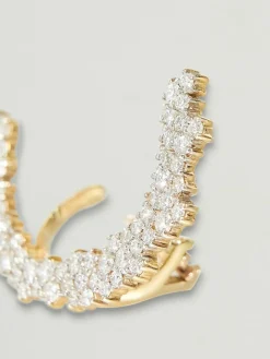Ohrstecker 'Marie Era Cuff' 18K Gelbgold mit Diamanten