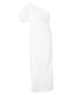 One-Shoulder-Kleid 'Ellin' aus Leinen Weiß