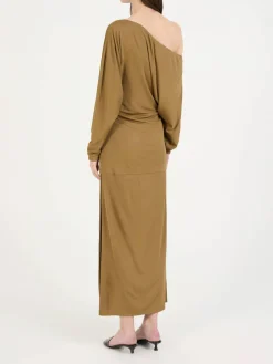 One-Shoulder-Kleid 'Junet' Khaki