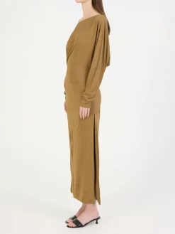 One-Shoulder-Kleid 'Junet' Khaki
