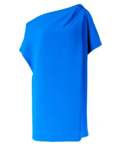 One-Shoulder Kleid 'Karsyn' Mittelblau