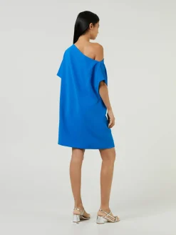 One-Shoulder Kleid 'Karsyn' Mittelblau