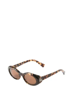 Ovale Sonnenbrille Honey Havana