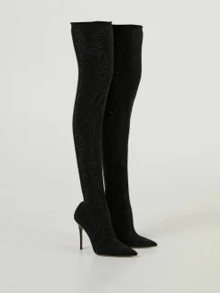 Overknee-Stiefel 'Logan Cuissardes' Schwarz