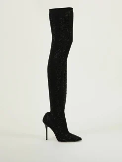 Overknee-Stiefel 'Logan Cuissardes' Schwarz