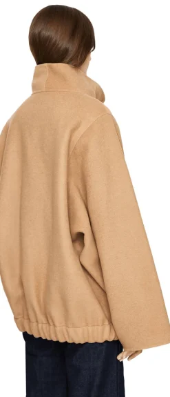 Oversized Bomberjacke 'Garret' aus Wolle Camel