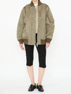Oversized Bomberjacke Khaki