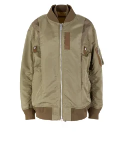 Oversized Bomberjacke Khaki