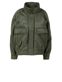 Oversized Bomberjacke 'Ribbed Flight' Khaki