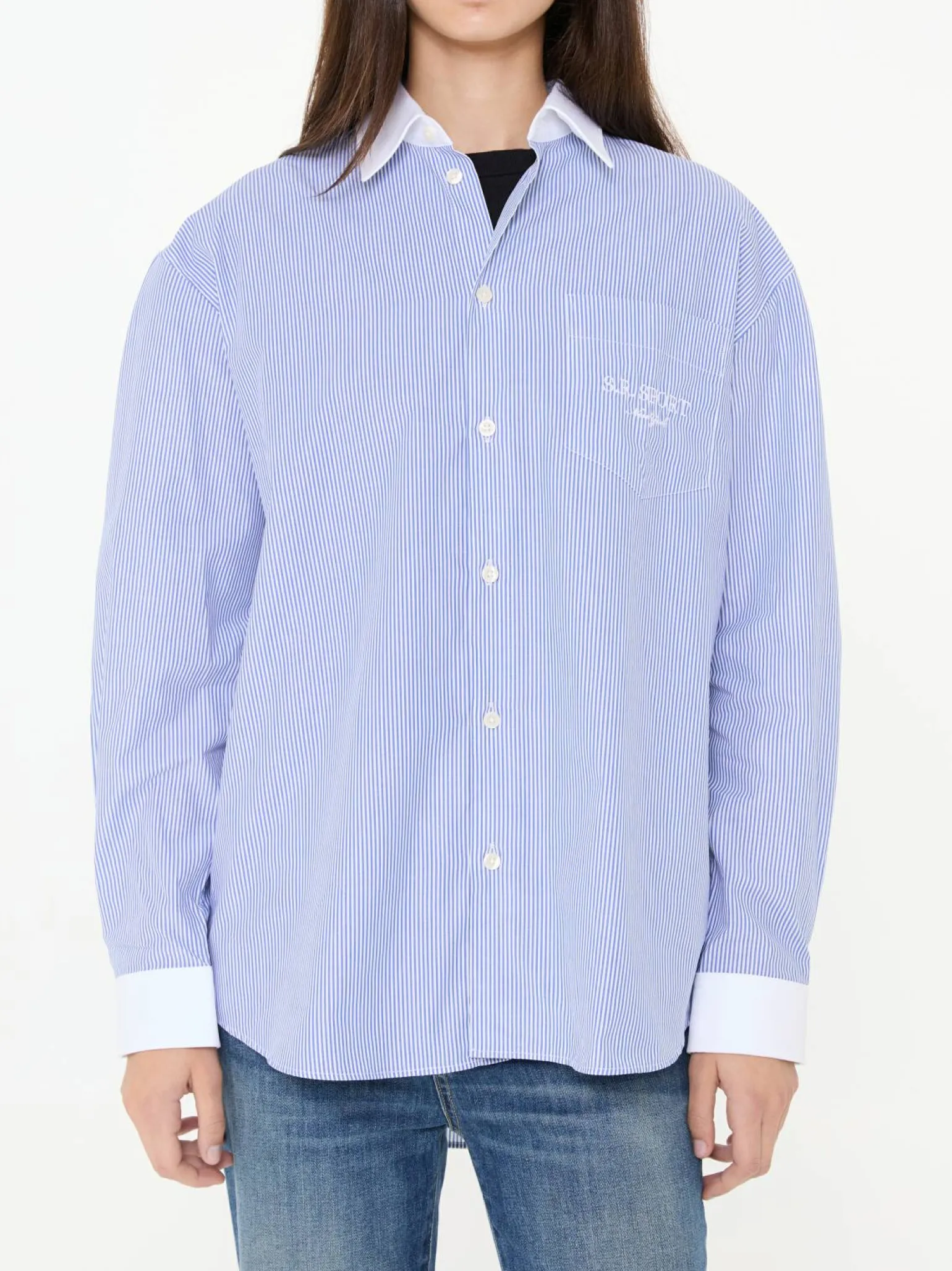 Oversized Hemd Blau