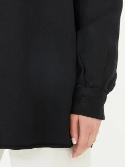 Oversized Hemd 'Nesson' aus Leinen Schwarz