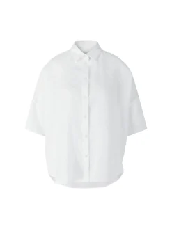 Oversized Leinenbluse 'Bianca' Weiß