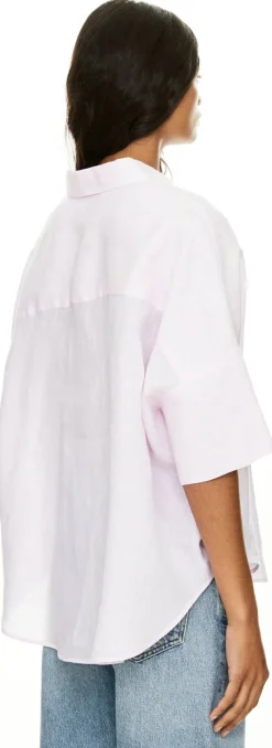 Oversized Leinenbluse 'Bianca' Rosé