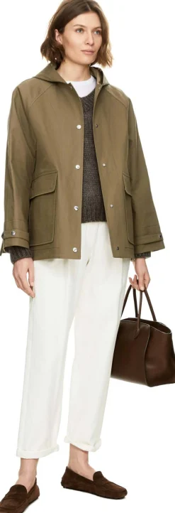 Oversized Parka mit Kapuze Khaki