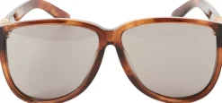 Oversized Pilotenbrille Striped Tobacco/Dark Grey