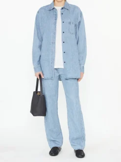 Oversized Seidenshirt 'Jockton' Weiß