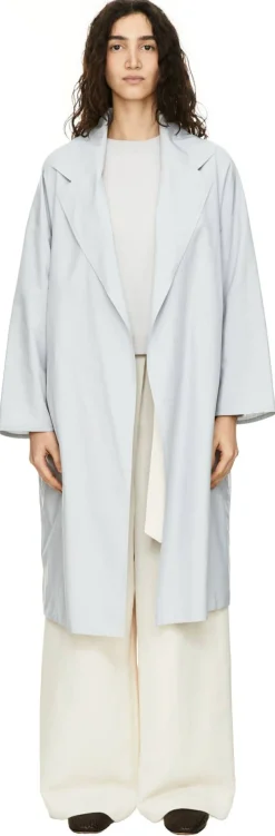Oversized Trenchcoat Hellgrau