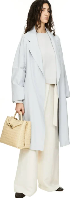 Oversized Trenchcoat Hellgrau