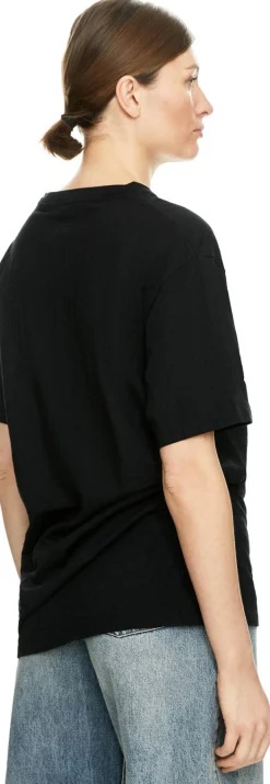 Oversized T-Shirt mit LOEWE Print Schwarz