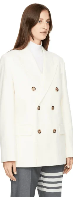 Oversized Wollblazer Crème
