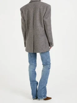 Oversized Wollblazer Grau