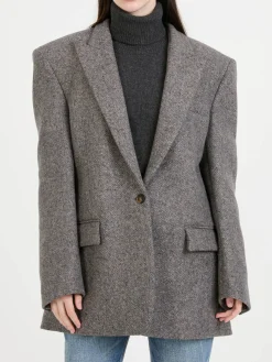 Oversized Wollblazer Grau