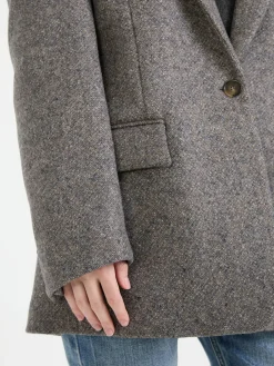 Oversized Wollblazer Grau