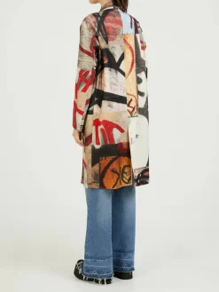 Oversize Wollmantel Multi