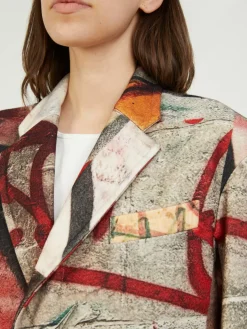 Oversize Wollmantel Multi