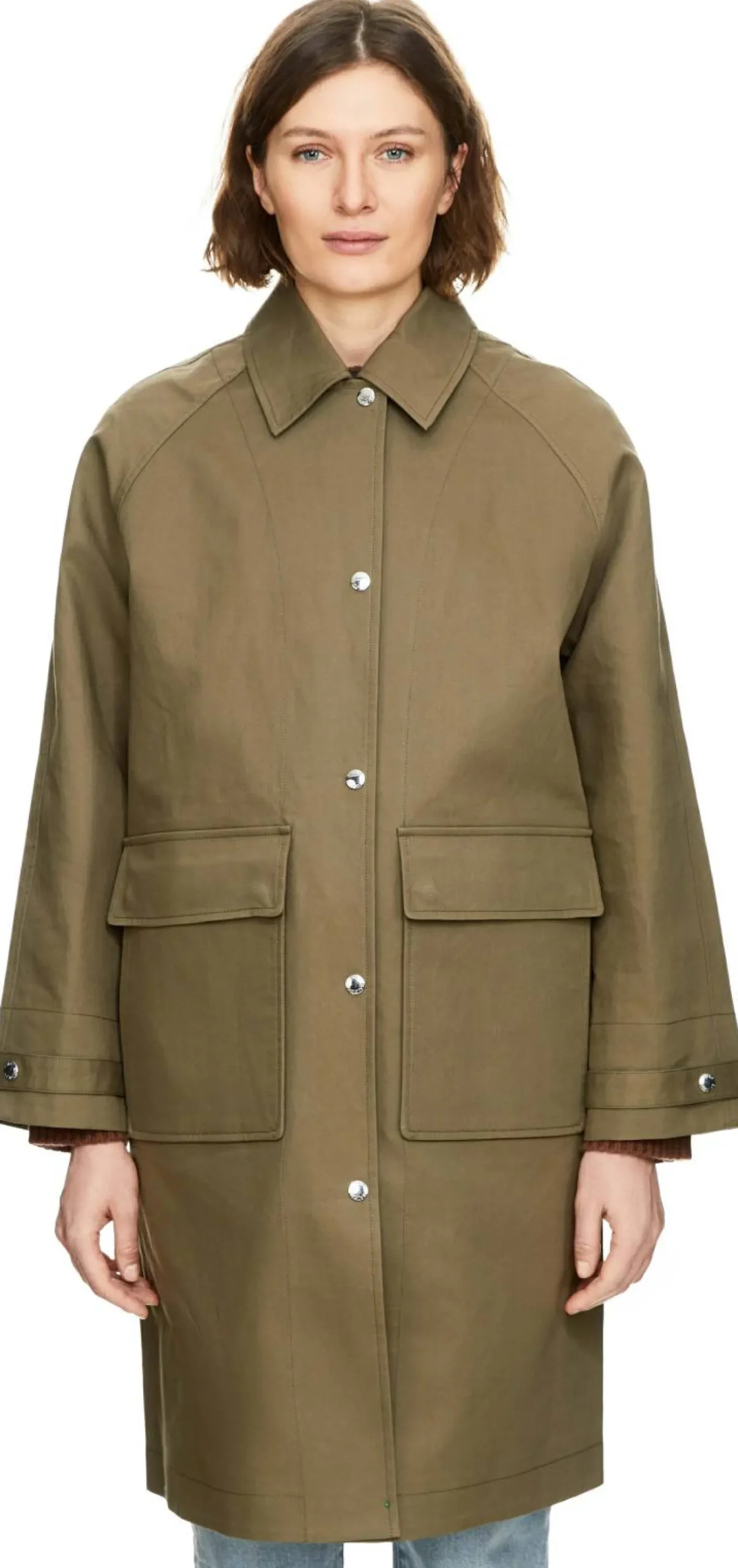Parka aus Baumwolle Khaki