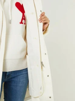 Parka mit Kapuze Crème