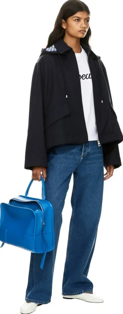 Parka mit Kapuze Marineblau