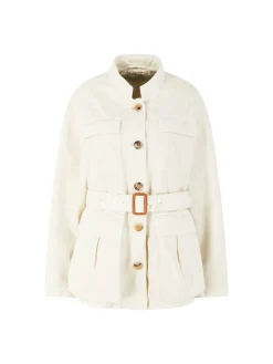Parka 'Ventura' mit Taillengürtel Crème
