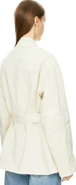 Parka 'Ventura' mit Taillengürtel Crème