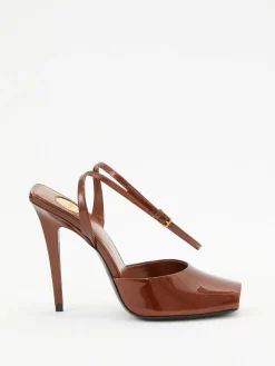 Peep-Toe-Sandalen 'Orhand' Braun