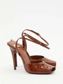 Peep-Toe-Sandalen 'Orhand' Braun