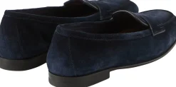 Penny Loafer 'Carla' aus Veloursleder Marineblau