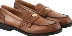 Penny Loafer mit Vintage-Effekt Cognac