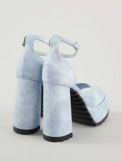 Plateausandaletten '32 Uni' Hellblau