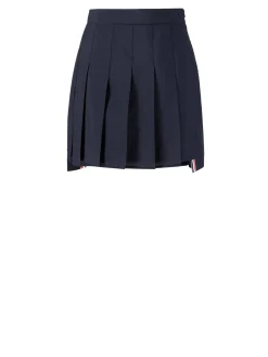 Plissierter Minirock Marineblau