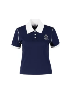 Poloshirt 'Crown 70s Pique' Marineblau