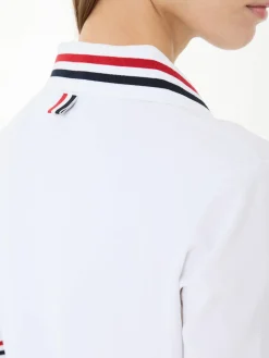 Poloshirt mit Streifen-Details Weiß