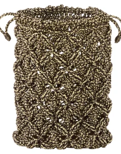 Pouch 'Makramee' aus Sabraseide Braun