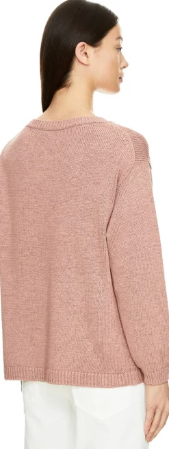 Pullover 'Diona' aus Seide und Leinen Rosenholz