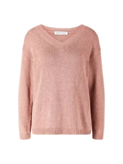 Pullover 'Diona' aus Seide und Leinen Rosenholz