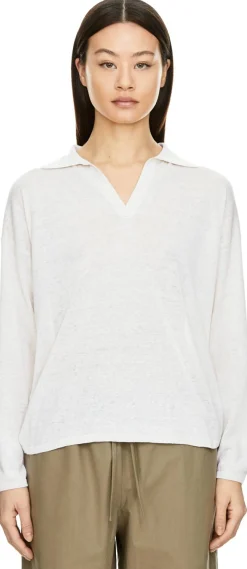 Pullover 'Elira' aus Seide und Leinen Off White