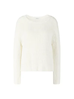 Pullover mit Rundhalsausschnitt Crème